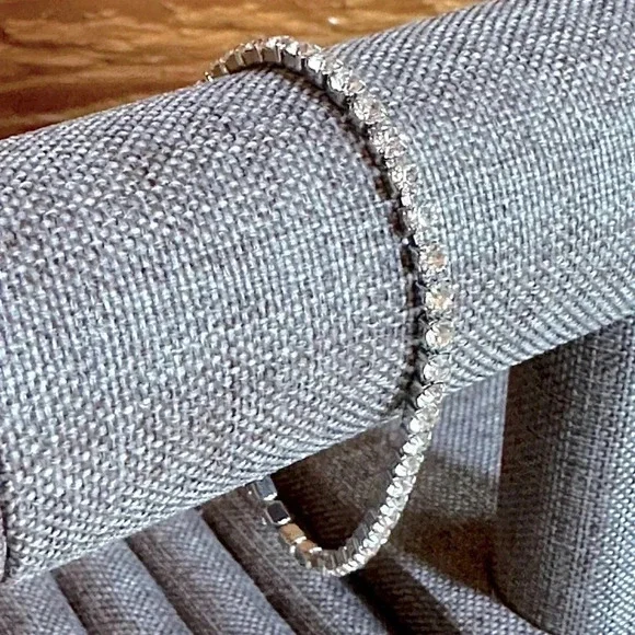 Waterproof Clear CZ Stainless Steel Tennis Bracelet April Birthstone - Picture 1 of 4